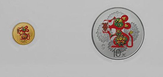 2020中国庚子（鼠）年彩色金银套币